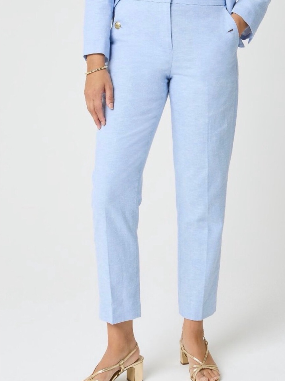 j crew linen blend sailor pants size 4